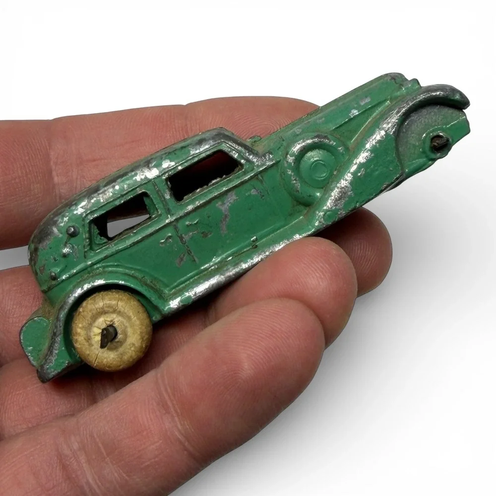 Vintage 1930s Lincoln White Metal‎ Works Graham Slush Car Toy Kansas Barclay